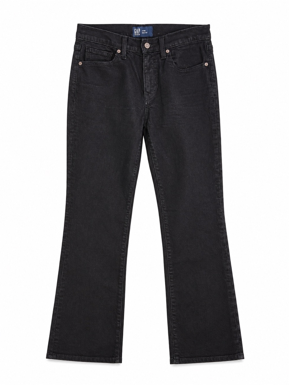 GAP Black Denim Kick Fit Bootcut Jeans - Classic Mid-Rise. Size: 6/28R
